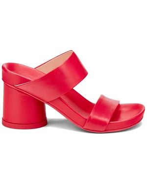 Agl Attilio Giusti Leombruni Jane H Croisette Leather Slide - Red