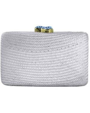 Kayu Jen Straw Clutch - Gray