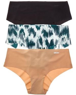 DKNY Set Of 3 Litewear Cut Hipster - Blue