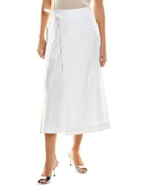 Proenza Schouler Label Soft Poplin Wrap Skirt - White