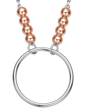 Genevive Jewelry 18k Rose Gold Vermeil Necklace - White