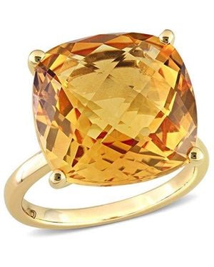 Rina Limor 14k 13.77 Ct. Tw. Citrine Cocktail Ring - Metallic
