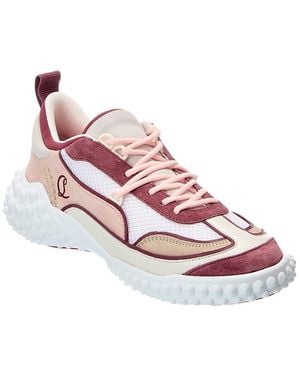 Christian Louboutin Logo Suede Trainer - Pink