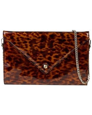 Givenchy Leopard Print Envelope Pouch Crossbody Bag (Authentic Pre-Loved) - Brown
