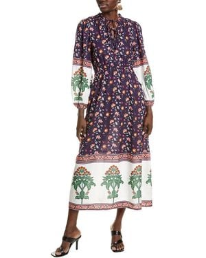 Garrie B Smocked Maxi Dress - Purple