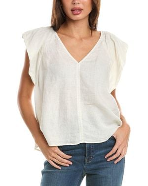 Velvet By Graham & Spencer Linen Top - White