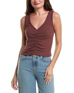 Project Social T Sueno Shirred Front Tank - Blue