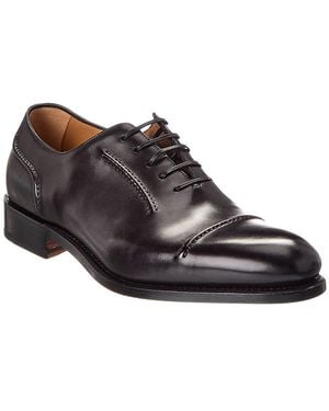 Ferragamo Giave Leather Oxford - Brown