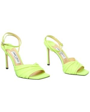 Jimmy Choo Basil 95 Leather Sandal (Authentic Pre-Owned) - Yellow