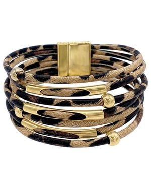 Adornia 14k Plated Stretch Bracelet - Black