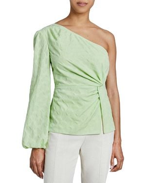 Santorelli Julia One Shoulder Blouse - Green