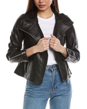 AllSaints Ellis Leather Biker Jacket - Black