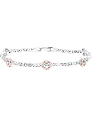 Crislu Platinum Cz Tennis Bracelet - White
