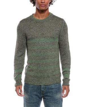 Slowear Silk & Linen-Blend Stripe Crewneck Jumper - Green