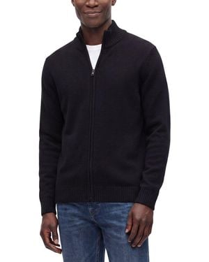 Forte Cashmere 100% Cashmere Mock Neck 1/4-Zip 100% Cashmere Jumper - Blue