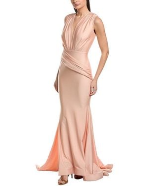 Issue New York Pleated Gown - Pink