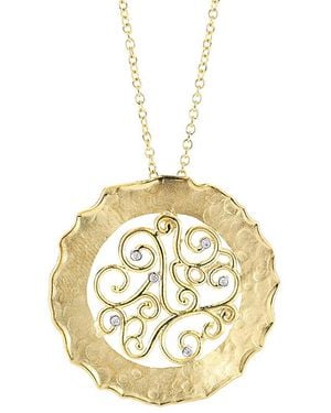 Reiss 14K 0.05 Ct. Tw. Diamond Pendant - Metallic