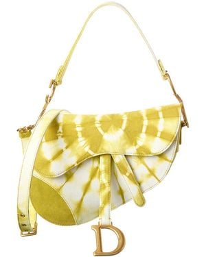 Dior Medium Canvas Saddle Bag - Metallic