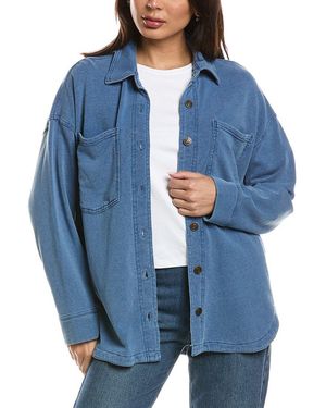 Z Supply All Day Knit Denim Jacket - Blue