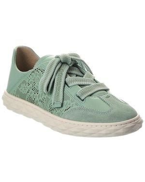 Jimmy Choo Diamond Light Flex/F Leather Trainer - Green