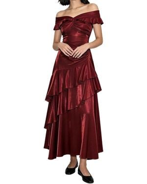 Linda Charm Maxi Dress - Red
