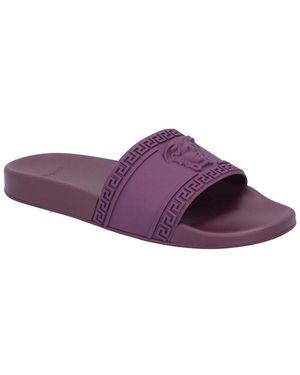 Versace Rubber Palazzo Medusa Pool Slide (Authentic Pre-Loved) - Purple