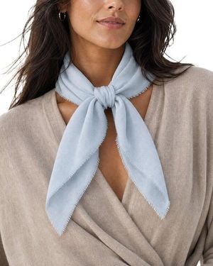 Blue Pacific Solid Cashmere-Blend Neckerchief - Blue