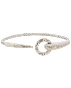 Meshmerise 18K Rose Vermeil 0.12 Ct. Tw. Diamond Mesh Bangle - White