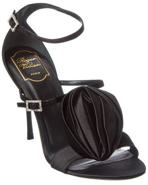 Roger Vivier Satin Sandal - Black