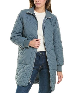 Marc New York Andrew Marc Quilted Longline Jacket - Blue