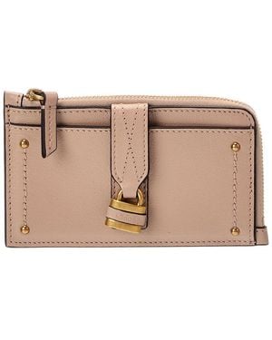 Chloé Chloe Paddington Small Leather Card Case - Natural
