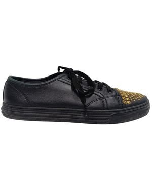 Gucci Leather California Studded Low-top Sneaker (authentic Pre-loved) - Black