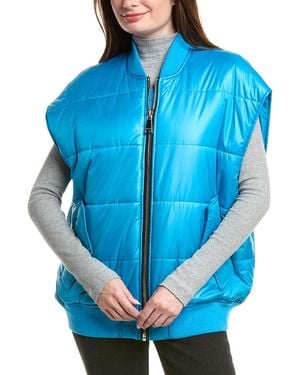Khrisjoy Patch Puffer Down Vest - Blue