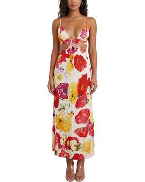 Nia Midi Dress - Red