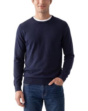 Theory Riland Wool-blend Crewneck Jumper - Blue
