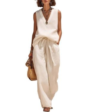 ENJOY PETRA Olivia Taylor 2Pc Top & Pant Set - Natural