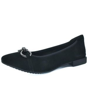 The Flexx Raven Suede Flat - Black