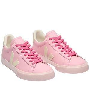 Veja Campo Leather Trainer - Pink