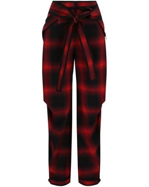 Stella McCartney Bessie Silk Trouser - Red