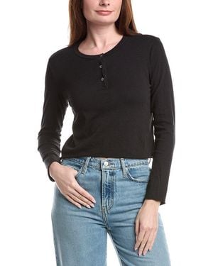 James Perse Shrunken Henley - Black