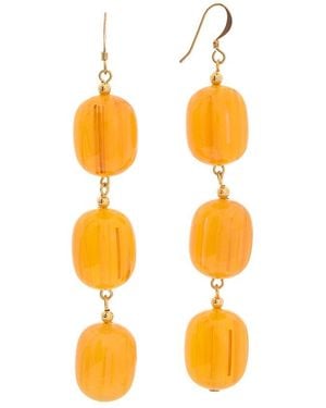 Kenneth Jay Lane Plated Dangle Earrings - Orange