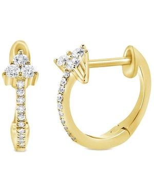 Diana M. Jewels Fine Jewellery 14k 0.12 Ct. Tw. Diamond Hoops - Metallic
