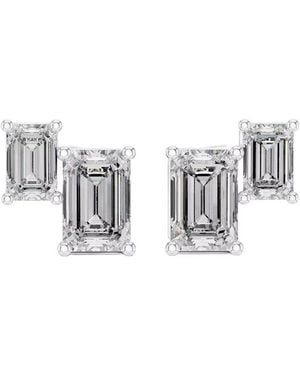 VOWE 14k 2.00 Ct. Tw. Lab-grown Diamond Earrings - Metallic