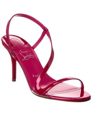 Christian Louboutin Rosa Z 80 Patent & Vinyl Sandal - Pink