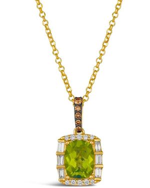Le Vian Apple Peridot 14K 2.36 Ct. Tw. Diamond & Peridot Pendant - Metallic