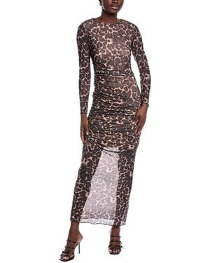 JLuxe Mesh Maxi Dress - Brown