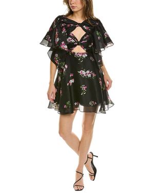 Carolina Herrera Cutout Bow Front Silk A-line Dress - Black