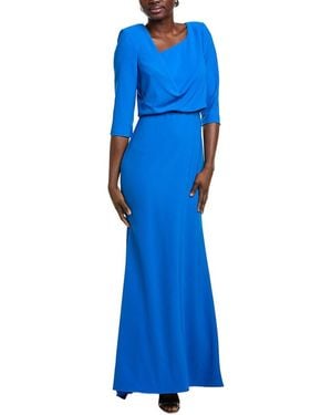 Badgley Mischka Blouson Gown - Blue