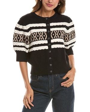 525 America Cable Cardigan - Black