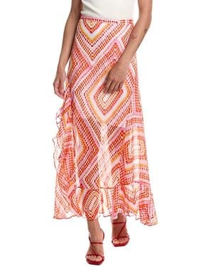 AllSaints Sara Luisa Midi Skirt - Red